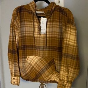 Plaid flannel hoodie
